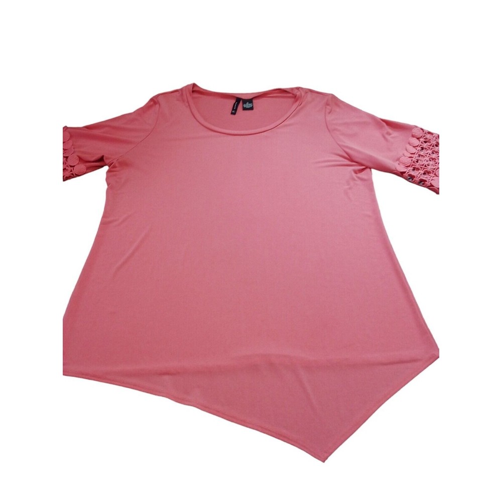 Women's‎ New Direction Peach Lace Detail On Arm  Size XL